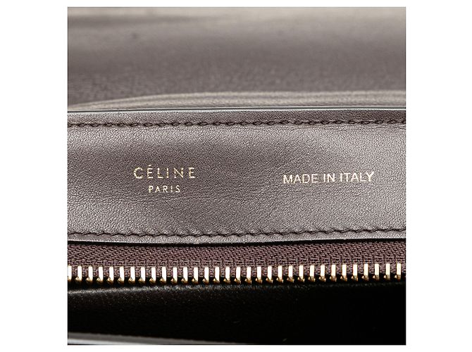 Céline Celine Brown Medium Tricolor Leather Trapeze Satchel Dark brown - view 5