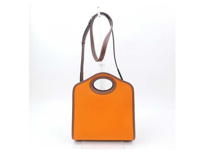 Borsa a mano arancione Burberry - vista 3