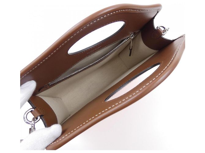 Borsa a mano arancione Burberry - vista 6