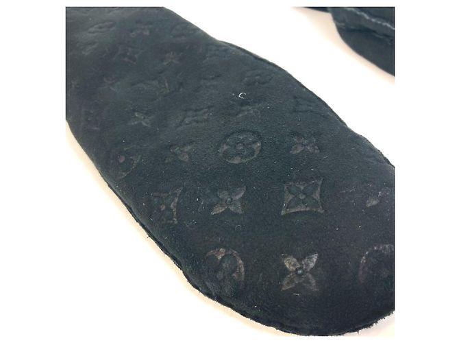 Guantes de seda Monogram Louis Vuitton con fruncido Negro - vista 5