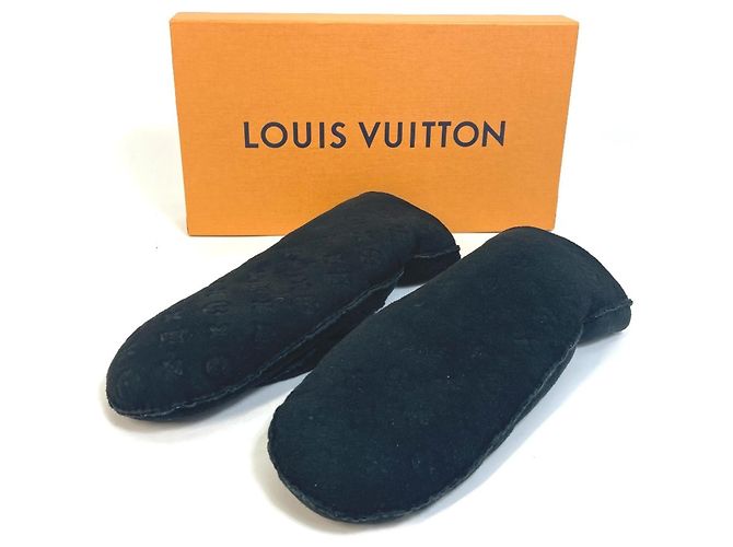 Guantes de seda Monogram Louis Vuitton con fruncido Negro - vista 9