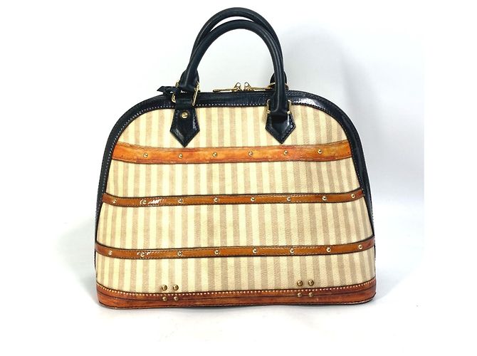 Borsa Alma PM trasformata Louis Vuitton M52348 Nero Beige - vista 2