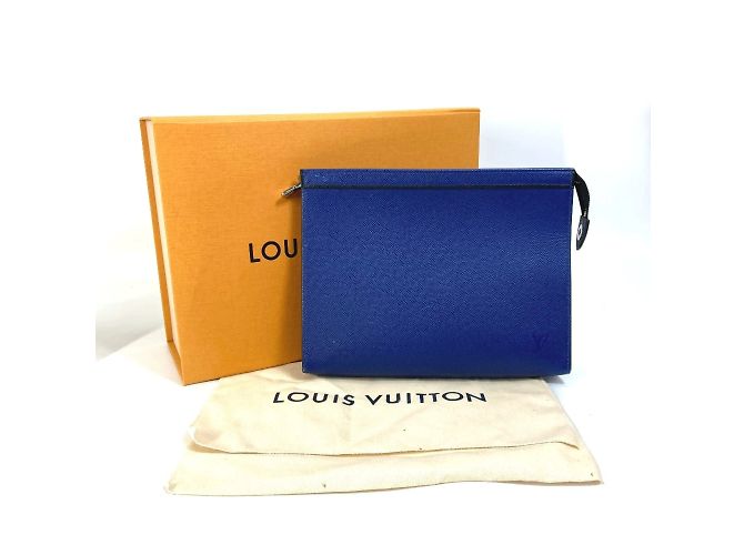 Pochette Voyage MM Taiga di Louis Vuitton Blu - vista 15