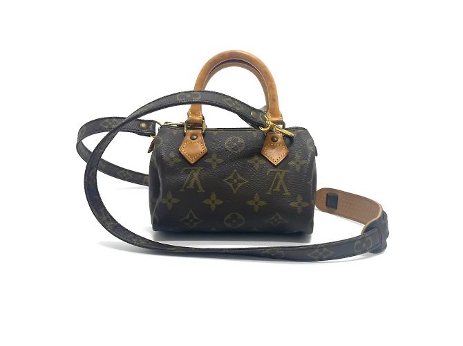 Borsa a mano Mini Speedy Pouch Monogram Louis Vuitton Marrone - vista 2