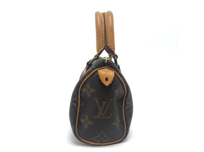 Borsa a mano Mini Speedy Pouch Monogram Louis Vuitton Marrone - vista 3
