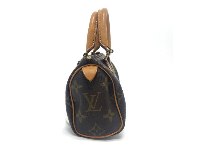 Borsa a mano Mini Speedy Pouch Monogram Louis Vuitton Marrone - vista 4