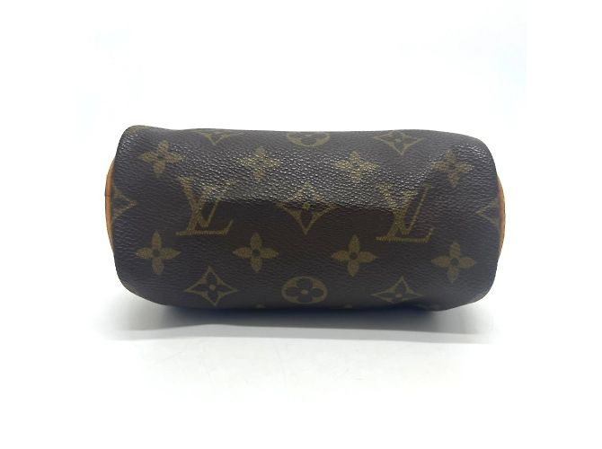 Borsa a mano Mini Speedy Pouch Monogram Louis Vuitton Marrone - vista 5
