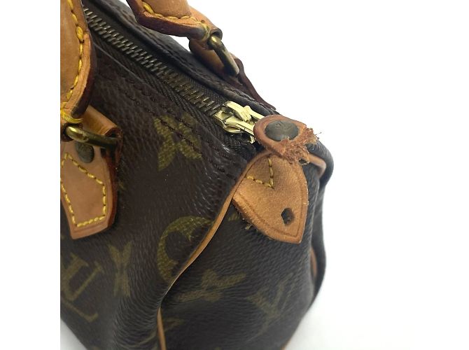 Borsa a mano Mini Speedy Pouch Monogram Louis Vuitton Marrone - vista 9