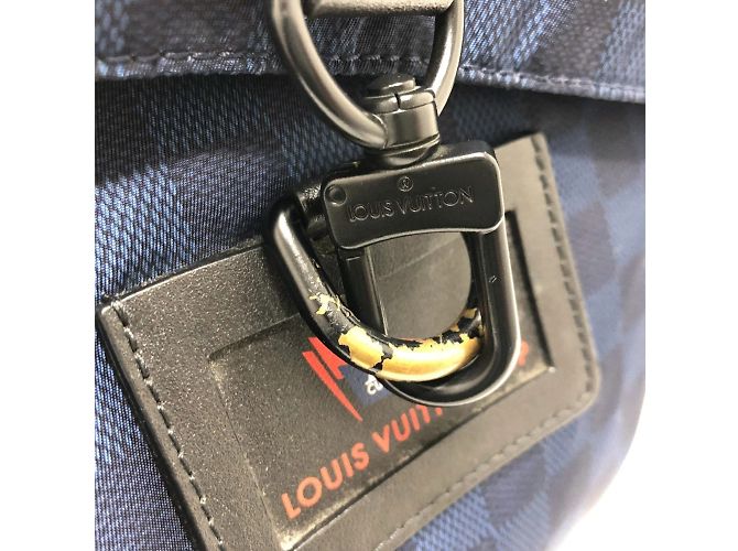 Borsa a Spalla Louis Vuitton Damier Challenge Alizee Cup Nero Blu navy - vista 12