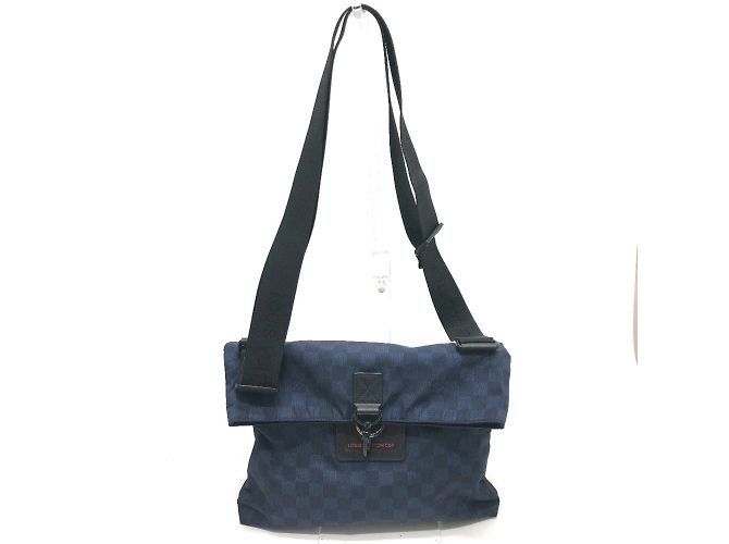 Borsa a Spalla Louis Vuitton Damier Challenge Alizee Cup Nero Blu navy - vista 3