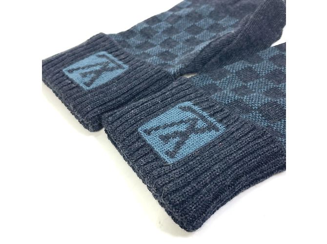 Guanti Louis Vuitton Gon Petit Damier Marrone Blu - vista 2