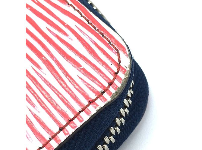 Cartera Zippy de denim Epi Louis Vuitton Roja - vista 4