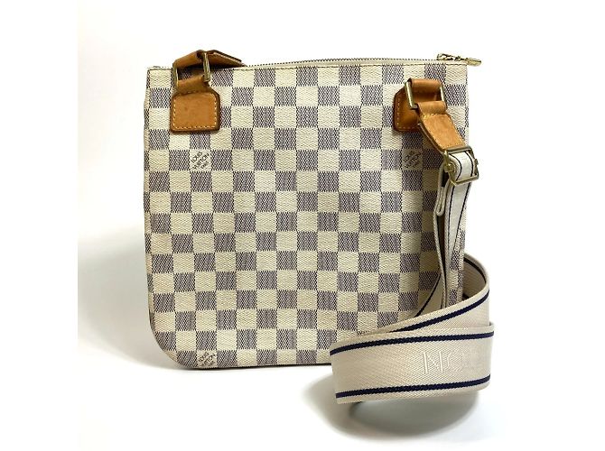 Borsa a tracolla Pochette Bosphore Damier Azur di Louis Vuitton Bianco Blu - vista 2