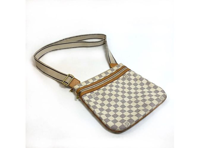 Borsa a tracolla Pochette Bosphore Damier Azur di Louis Vuitton Bianco Blu - vista 3