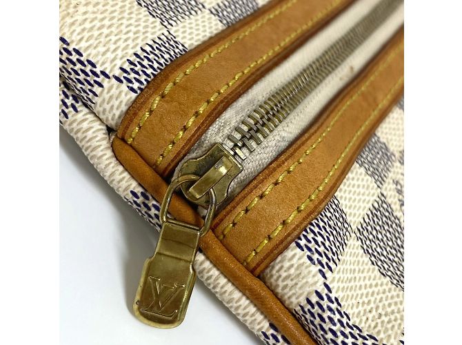 Borsa a tracolla Pochette Bosphore Damier Azur di Louis Vuitton Bianco Blu - vista 5