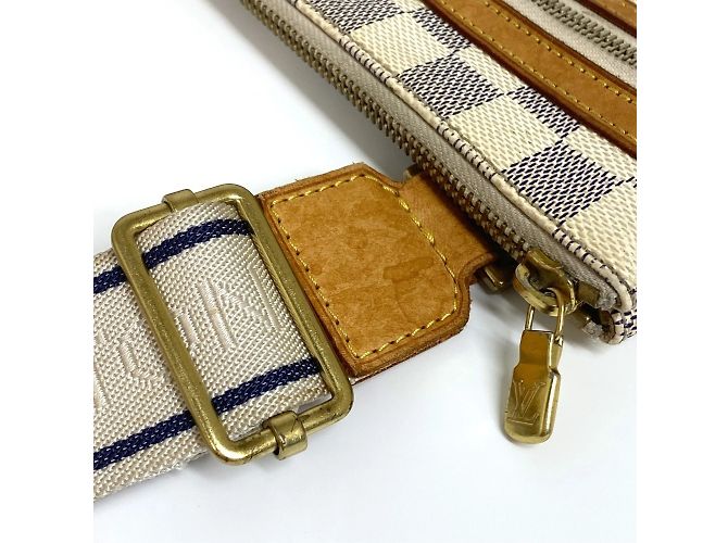 Borsa a tracolla Pochette Bosphore Damier Azur di Louis Vuitton Bianco Blu - vista 9