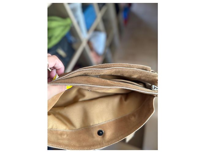 Borsa Tod's beige in cotone e pelliccia - vista 4