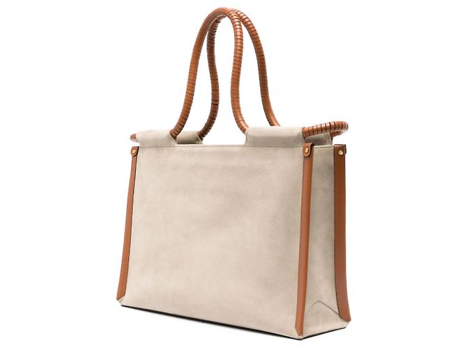 Borsa Isabel Marant Beige in scamoscio e pelle Marrone chiaro - vista 2