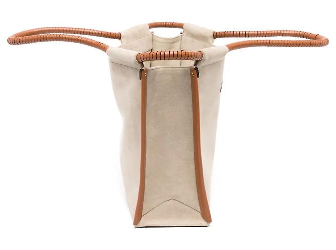 Borsa Isabel Marant Beige in scamoscio e pelle Marrone chiaro - vista 3