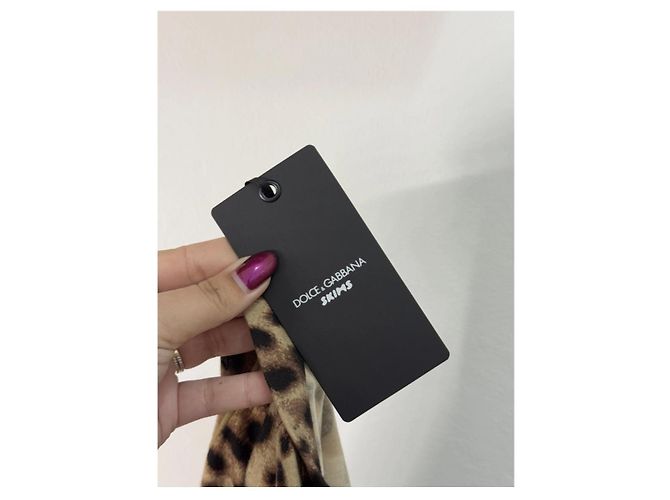 Camiseta de manga larga Dolce & Gabbana x Skims estampado leopardo algodón XL Estampado de leopardo - vista 2