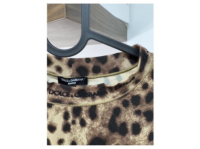 Camiseta de manga larga Dolce & Gabbana x Skims estampado leopardo algodón XL Estampado de leopardo - vista 3