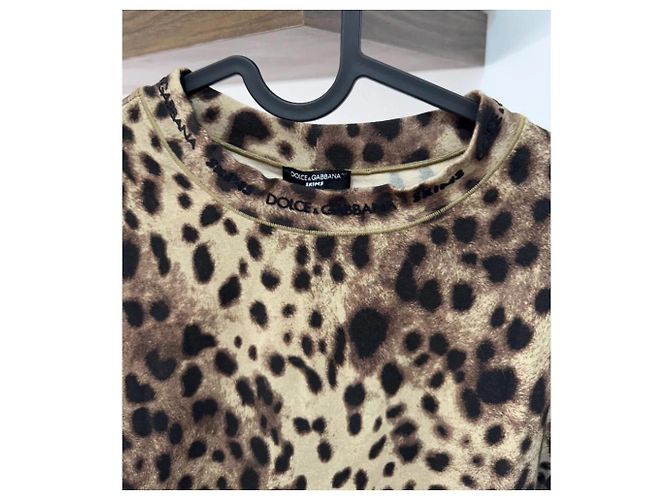 Camiseta de manga larga Dolce & Gabbana x Skims estampado leopardo algodón XL Estampado de leopardo - vista 5