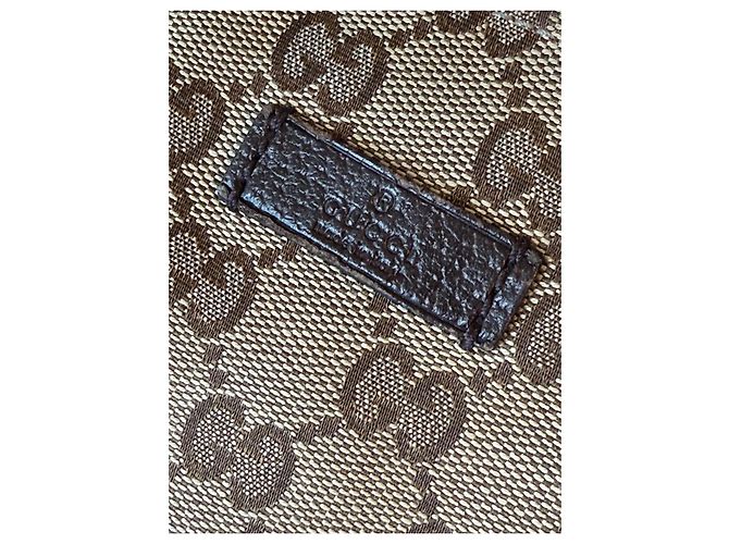 Borsa messenger Gucci GG monogramma web 146390 Beige - vista 2