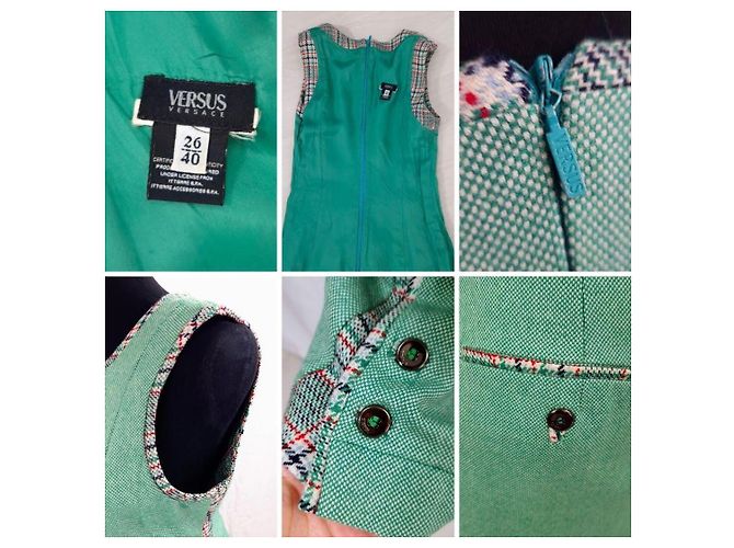 Gianni Versace Vestido estilo mod Versus Versace Verde Verde claro - vista 9