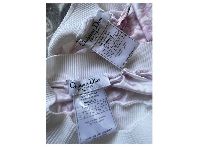 Dior Cherry Blossom Monogramm Rockanzug Rosa Viscose Pink - Ansicht 11