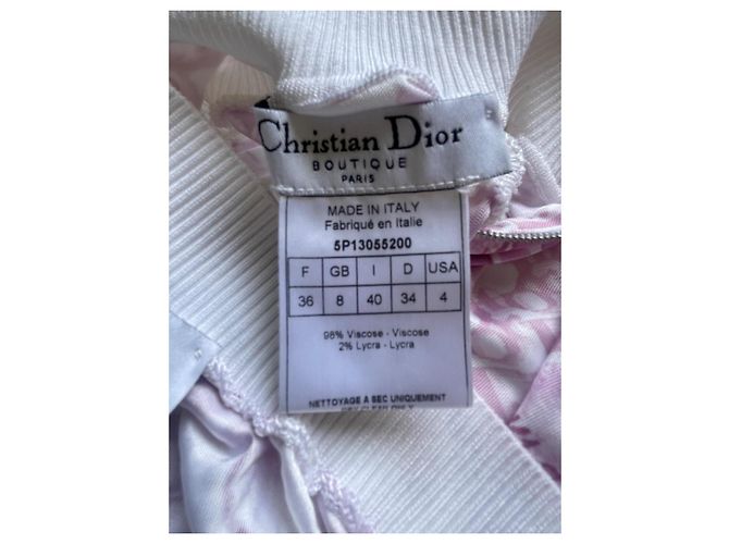Dior Cherry Blossom Monogramm Rockanzug Rosa Viscose Pink - Ansicht 12