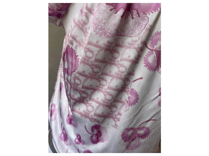 Dior Cherry Blossom Monogramm Rockanzug Rosa Viscose Pink - Ansicht 8