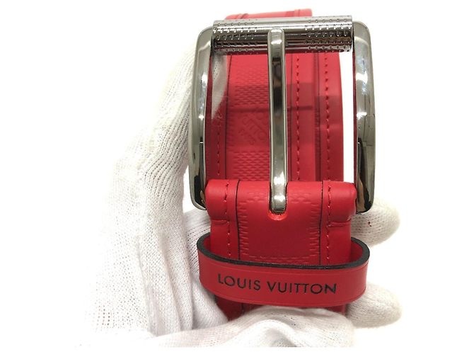 Louis Vuitton Damier Infini Santur Stamp Gürtel Rot - Ansicht 4