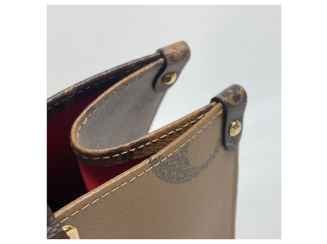 Borsa a Spalla/Tote Bag Louis Vuitton Monogram Giant On the Go MM 2 in 1 Marrone Beige - vista 10