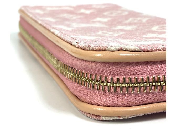 Cartera Zippy de denim Monogram Louis Vuitton Rosa - vista 4