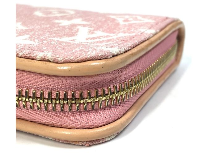 Cartera Zippy de denim Monogram Louis Vuitton Rosa - vista 5
