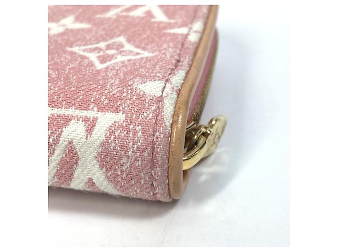 Cartera Zippy de denim Monogram Louis Vuitton Rosa - vista 7