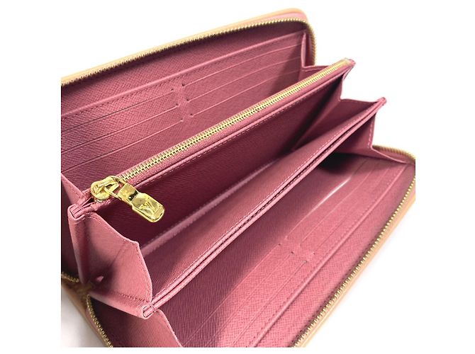 Cartera Zippy de denim Monogram Louis Vuitton Rosa - vista 8