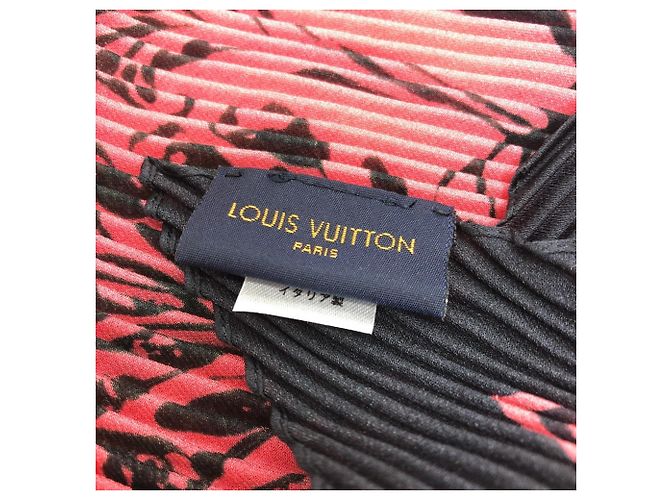 Bufanda de seda plisada gigante con estampado floral Louis Vuitton Negro - vista 7