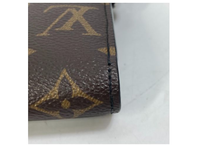 Zippy Louis Vuitton Monogram Macassar Long Wallet Brown Black - view 10