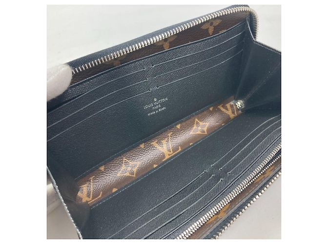 Zippy Louis Vuitton Monogram Macassar Long Wallet Brown Black - view 11