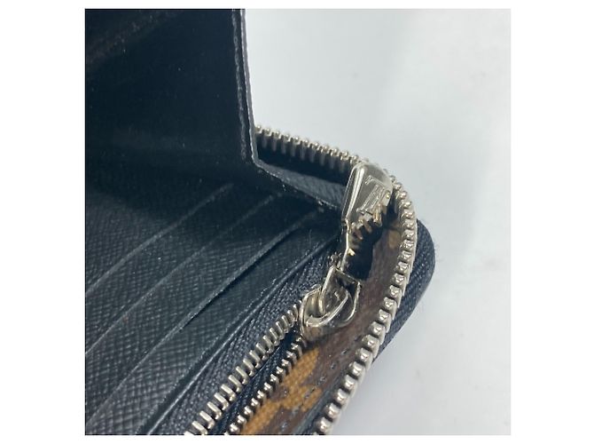 Zippy Louis Vuitton Monogram Macassar Long Wallet Brown Black - view 12