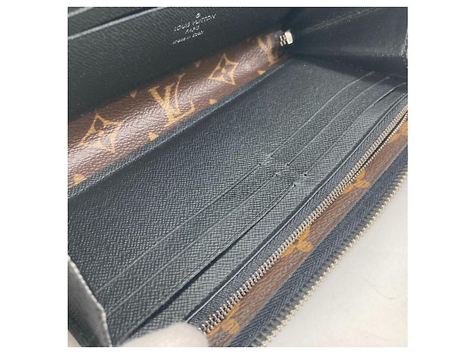 Zippy Louis Vuitton Monogram Macassar Long Wallet Brown Black - view 15
