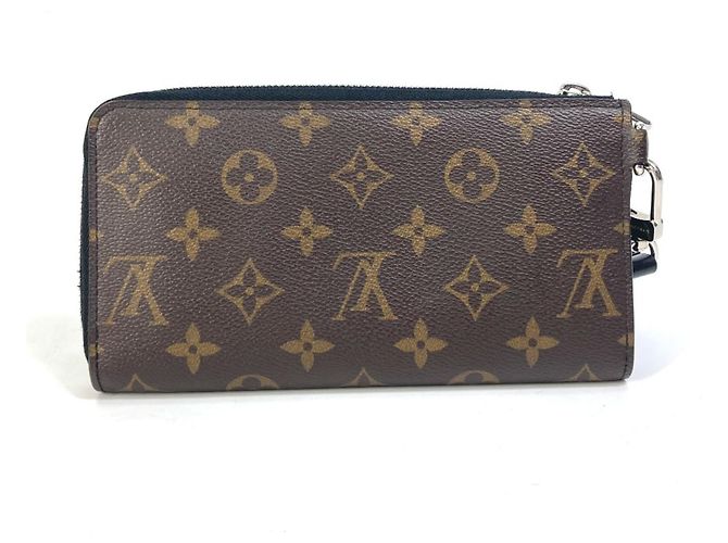 Zippy Louis Vuitton Monogram Macassar Long Wallet Brown Black - view 2