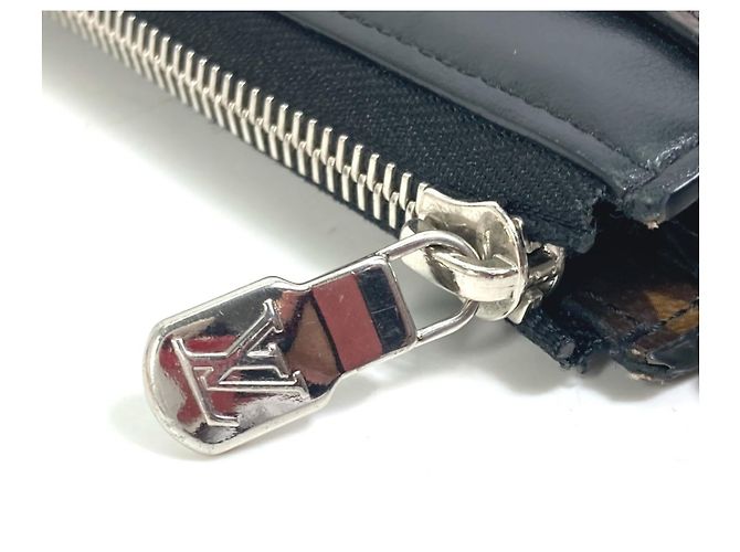 Zippy Louis Vuitton Monogram Macassar Long Wallet Brown Black - view 6