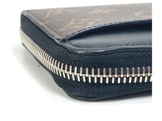 Zippy Louis Vuitton Monogram Macassar Long Wallet Brown Black - view 7