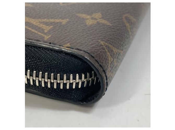 Zippy Louis Vuitton Monogram Macassar Long Wallet Brown Black - view 9