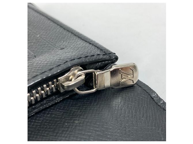 Brazza Louis Vuitton Damier Graphite Long Wallet Black - view 11