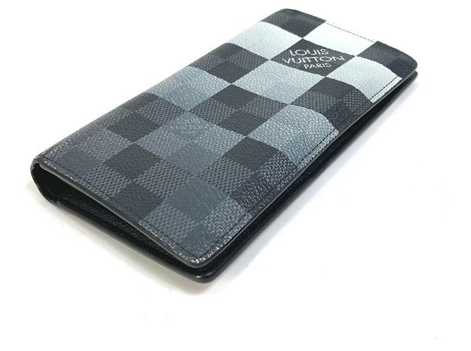 Brazza Louis Vuitton Damier Graphite Long Wallet Black - view 3