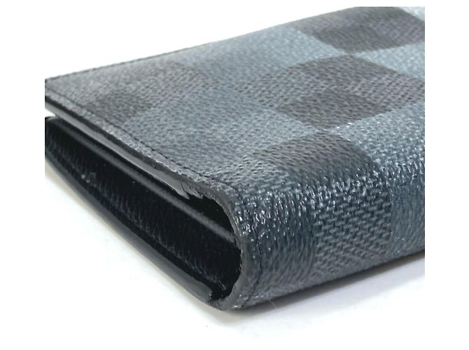 Brazza Louis Vuitton Damier Graphite Long Wallet Black - view 8