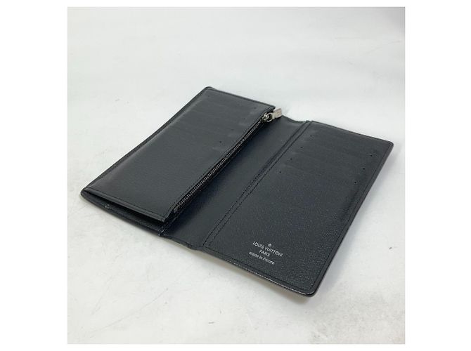 Brazza Louis Vuitton Damier Graphite Long Wallet Black - view 9